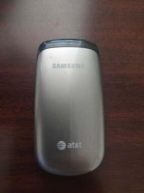 AT&T Samsung SGH-A107 Flip Cell Cellular Phone Silver and Black
